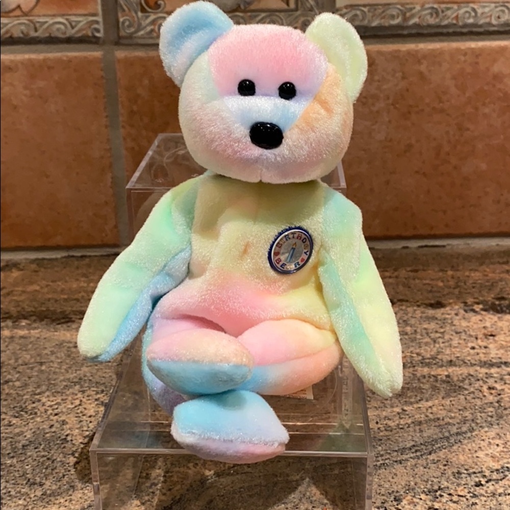 ‘B.B Bear' Birthday Beanie Baby TY 1999
